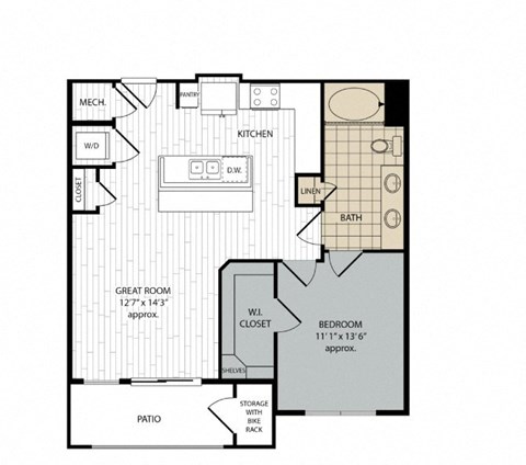 1 bed 1 bath F at Arise Riverside Apartments, Austin, 78741
