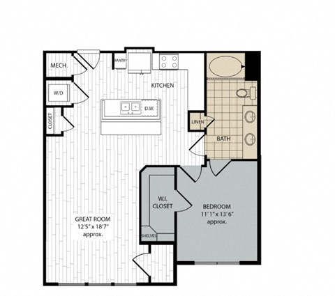 1 bed 1 bath H at Arise Riverside Apartments, Austin