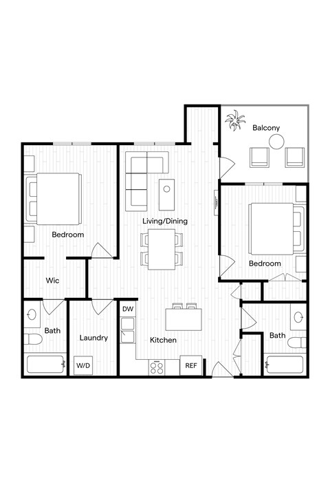 B Floor Plan at Hills on 36, Edmonton Alberta