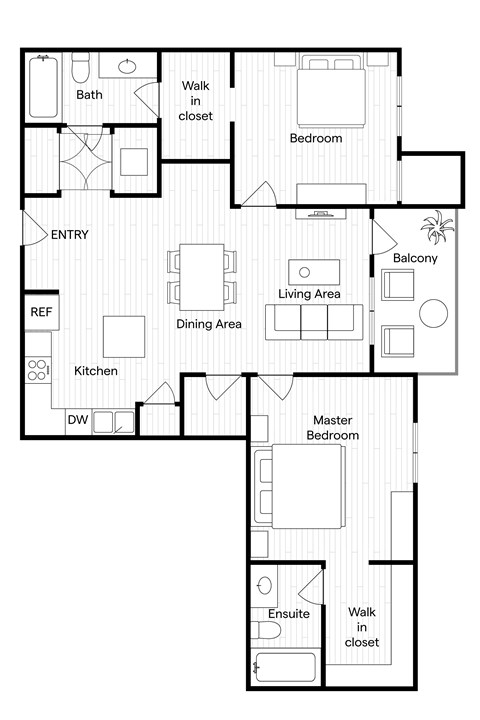 B1 Floor Plan at Hills on 36, Edmonton
