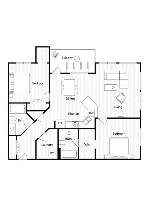 C Floor Plan at Hills on 36, Edmonton Alberta