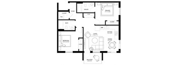 a floor plan of a house with an open floor plan
