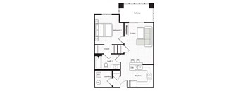1 Bed 1 Bath (2414) at The Laurent at Laurel Apartments, Edmonton, Alberta