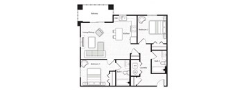 2 bed 2 bath A at The Laurent at Laurel Apartments, Alberta, T6T 2T5