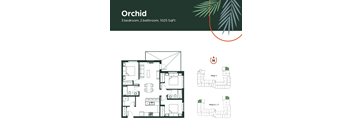 A floor plan of a 3 bedroom, 2 bathroom apartment is shown.