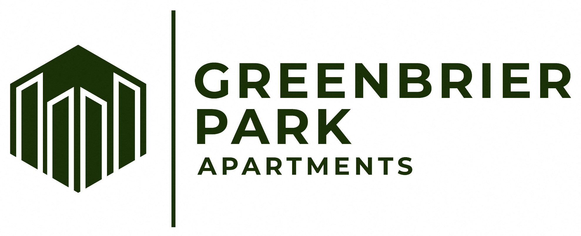 A logo for Greenbrier Park Apartments is displayed.