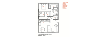 a floor plan of a small apartment