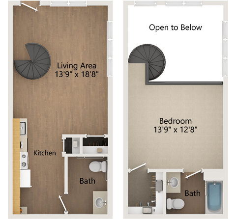 Eliza Floor Plan 2 Story with Spiral Stairs