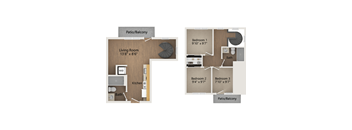 Alternate Eliza 3 Bedroom Floor Plan 2 Story with Spiral Stairs