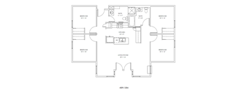 a floor plan of a bedroom apartment