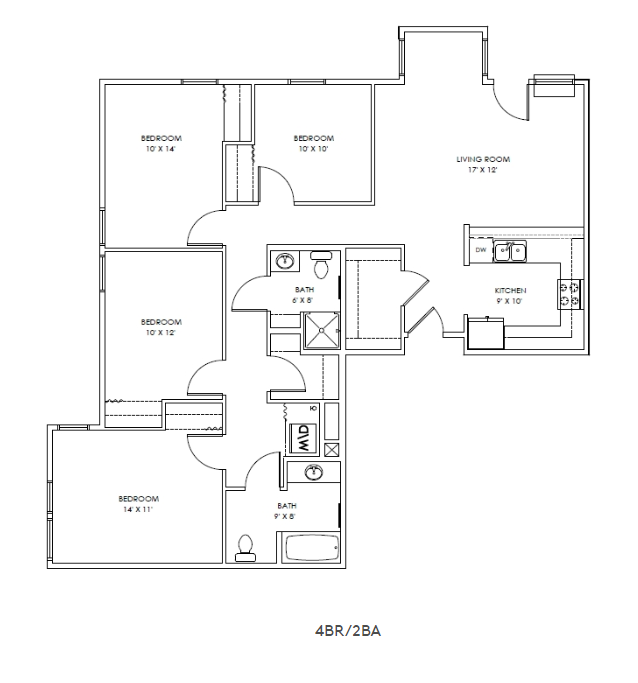 the third floor plan of 488 pembroke ave