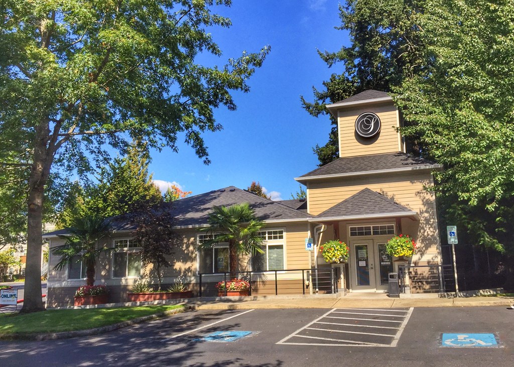 a building with a clock on the front of it
