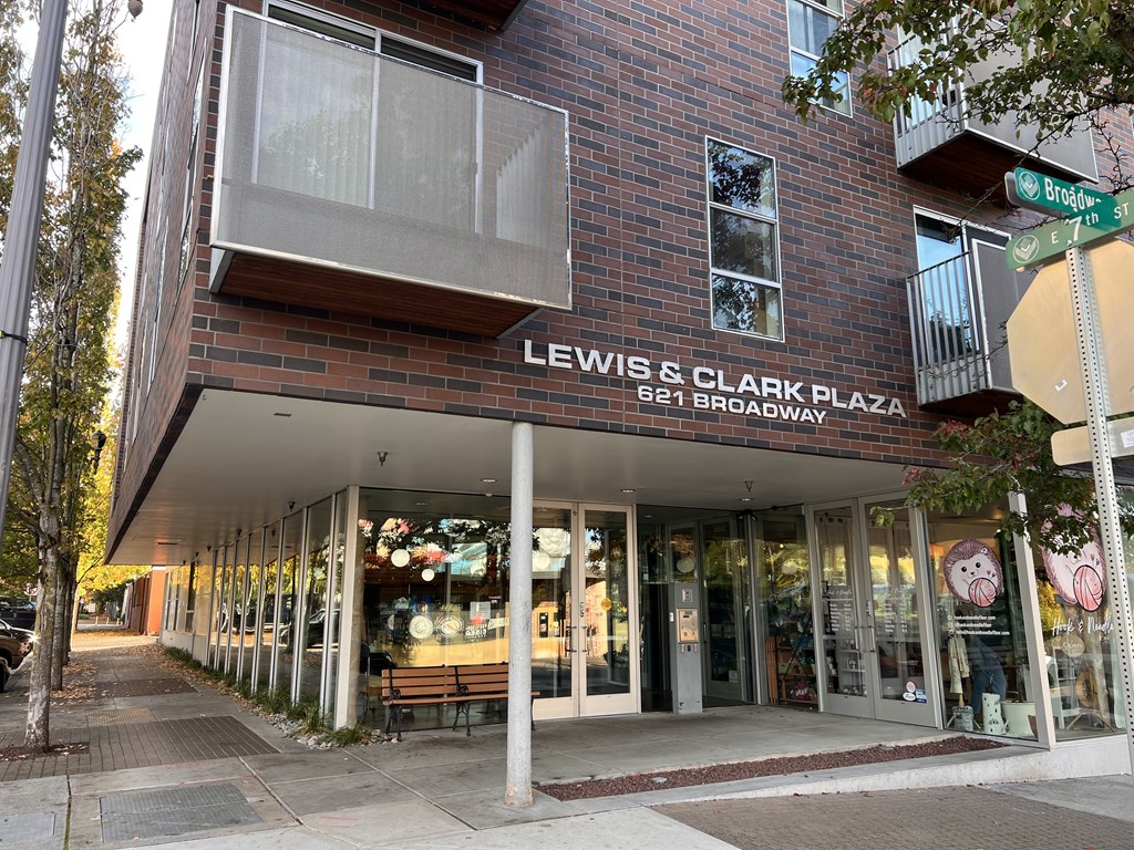 A street view of Lewis & Clark Plaza at 681 Broadway.