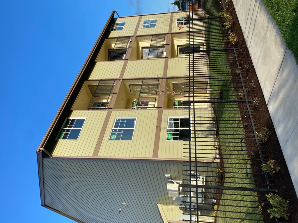 a fire escape on the side of a building