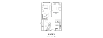 Essex Floor Plan at Heritage Court, Ewing, NJ, 08628