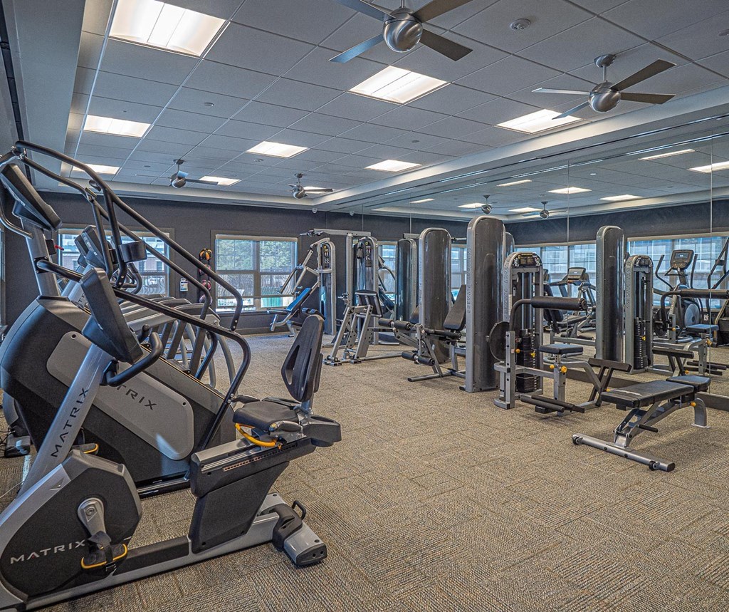 Fitness Center With Modern Equipment at Heritage Court, New Jersey, 08628