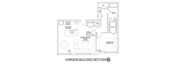 a floor plan of a living room and a dining room