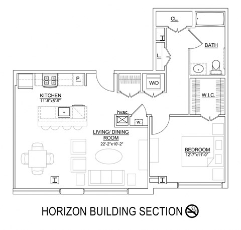 a floor plan of a living room and a dining room
