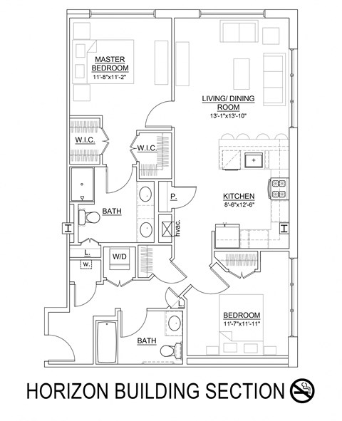 floor plan of the second floor of a house
