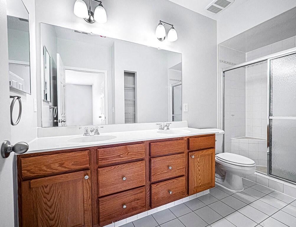 Master Bathroom at Heritage Court, New Jersey, 08628