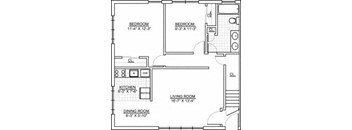 2 Bed 1 Bath