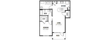 1 Bedroom Floorplan  at New Britain, Chalfont, PA
