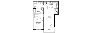 1 Bed Floorplan  at New Britain, Chalfont