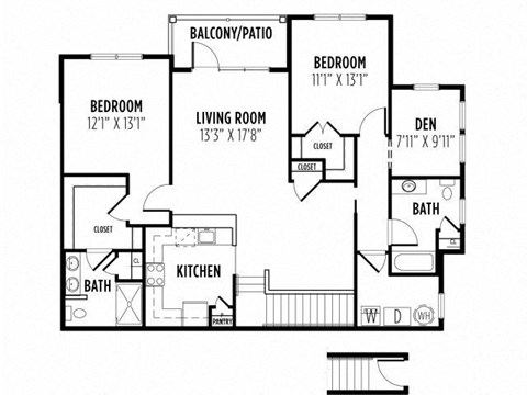 Witherspoon Floor Plan at New Britain, Pennsylvania, 18914