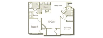 2 Bedrooms, 2 Bathrooms