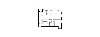 A black and white image of a house floor plan.
