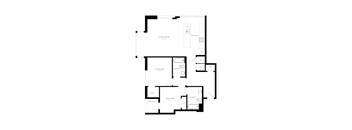 A black and white image of a house floor plan.