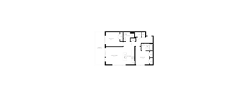 A black and white floor plan of a house with labeled rooms.