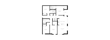 A black and white image of a floor plan for a house.