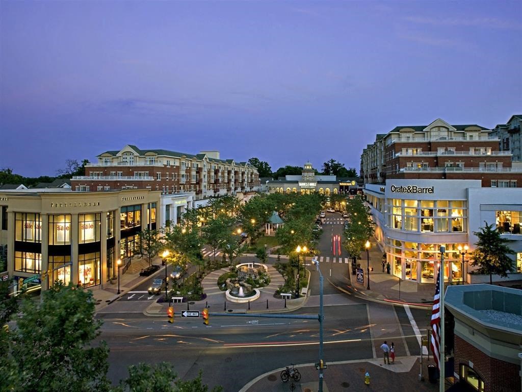 an overhead view of a city street at night