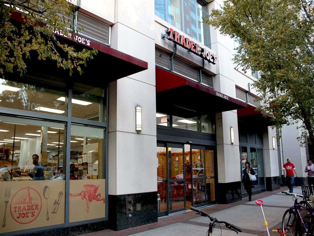 a bike parked in front of a restaurant