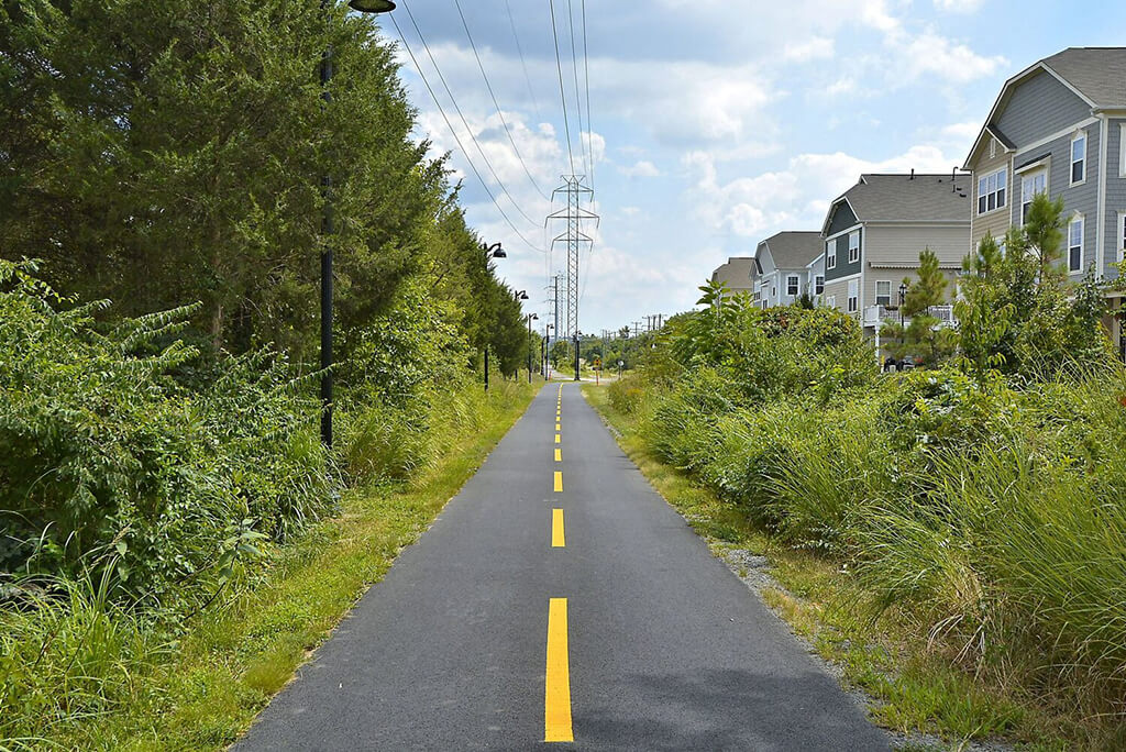 Bike, run, or walk the trails along the community at Coppermine Run.