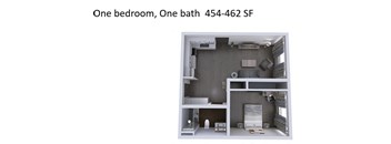 1-bed, 1-bath upper valley