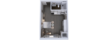 Studio with Queen bed