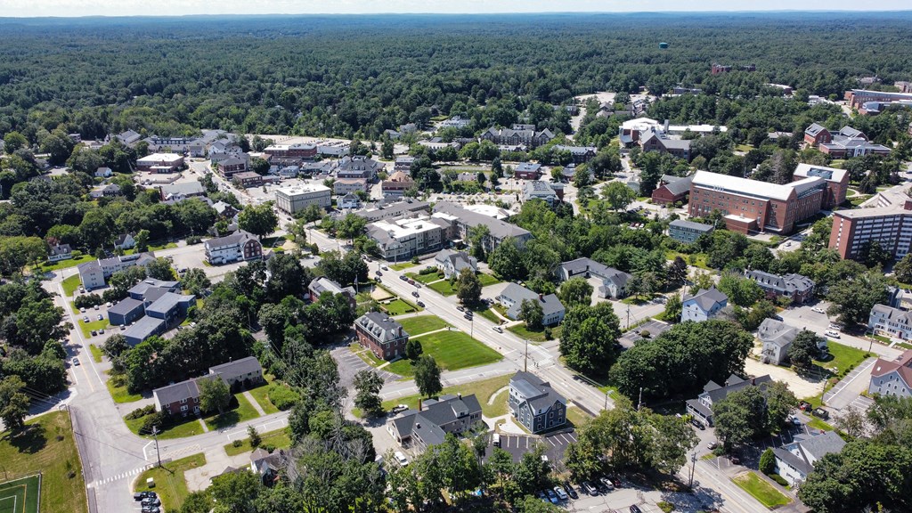 a view of the city from the air