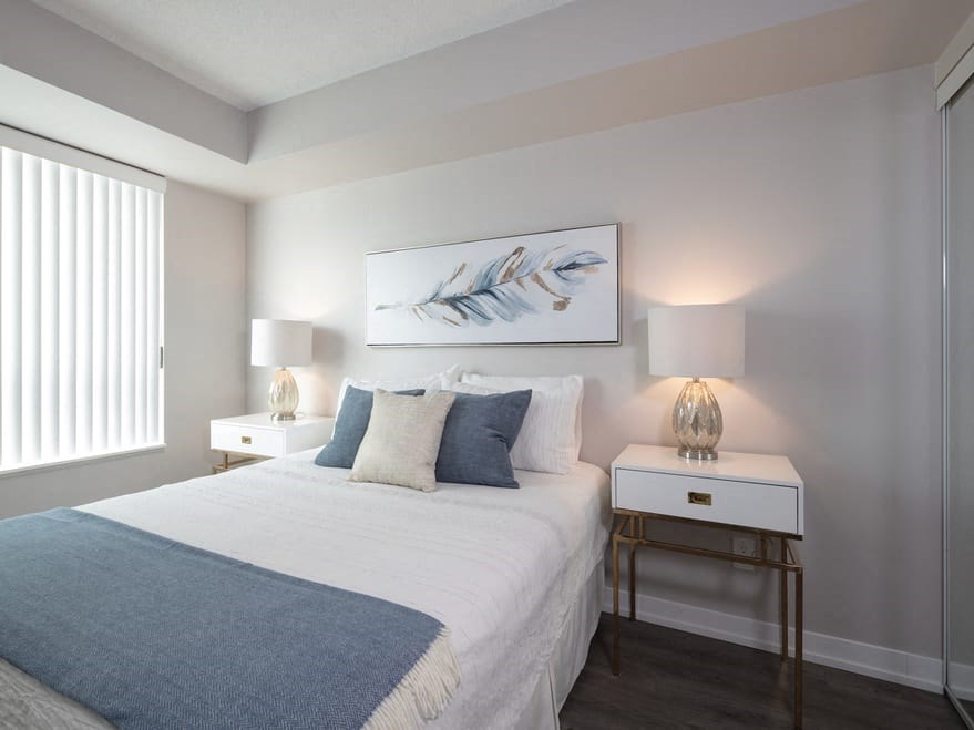 our apartments offer a bedroom with a king sized bed