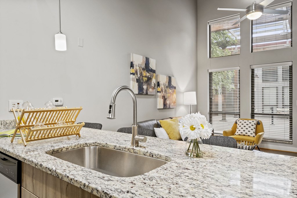 our apartments offer a kitchen with granite countertops