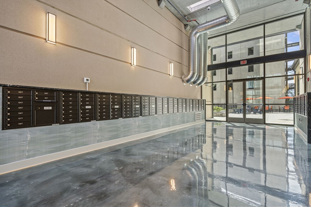a view of the mailboxes in the building  at The Icon, Richmond, VA 23230
