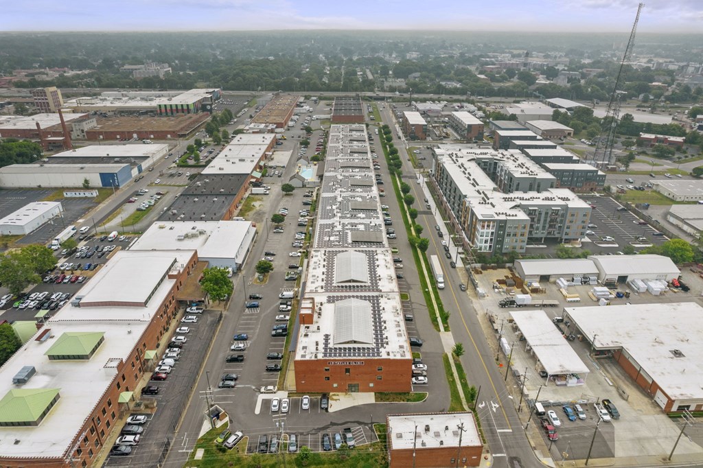 a view from the top of a building in a city