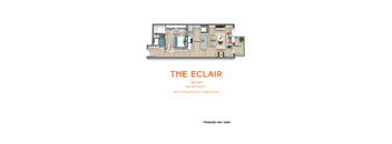 A floor plan of an apartment named The Eclair at Ibiriba.
