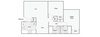 2-bed-2-bath at The Benton Apartment Homes, Hoover, Alabama