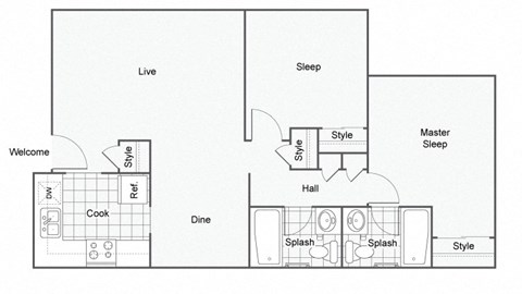 2-bed-2-bath at The Benton Apartment Homes, Hoover, Alabama