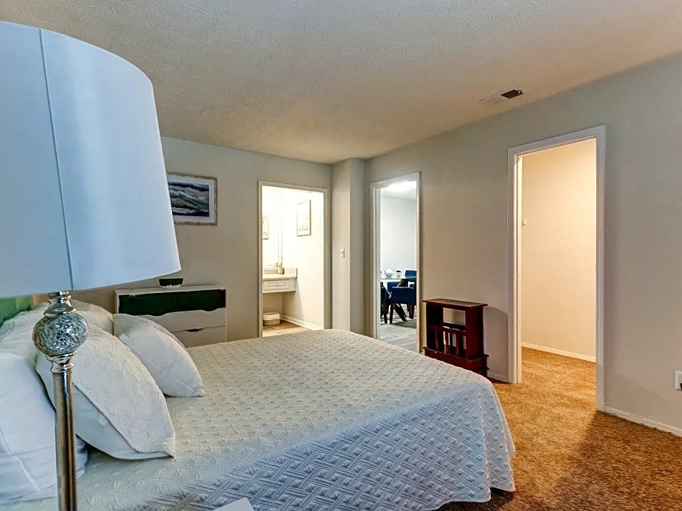 Bedroom with cozy bed at Birch Run, Clarkston, Georgia