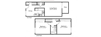 a floor plan of a house with a bedroom and a living room