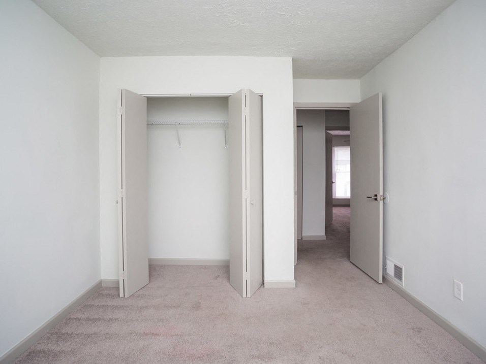 Bedroom with attached bath at Gardens at Camp Creek, Georgia, 30349