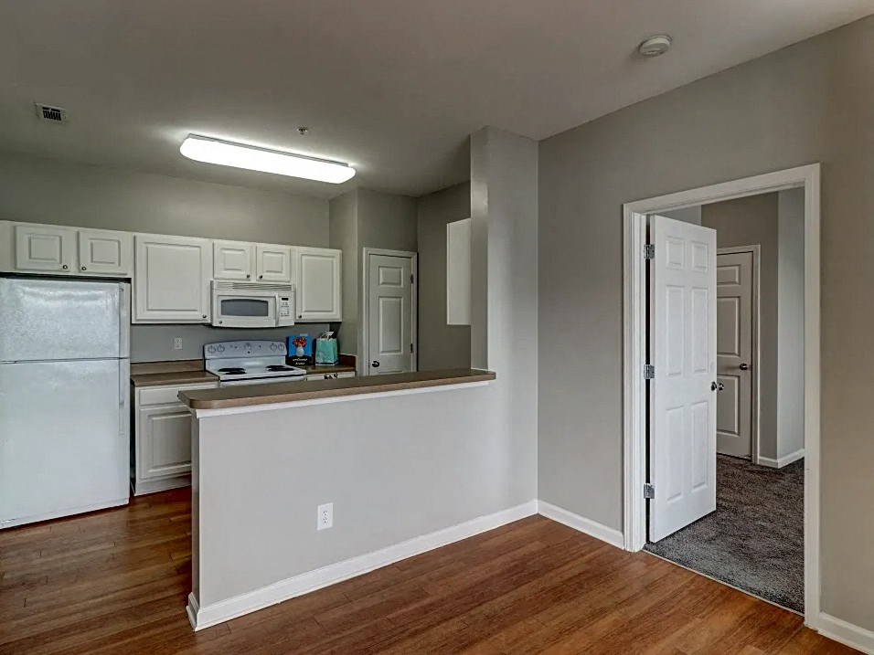 Wooden flooring in living room and kitchen at Independence Place, Hinesville, GA, 31313